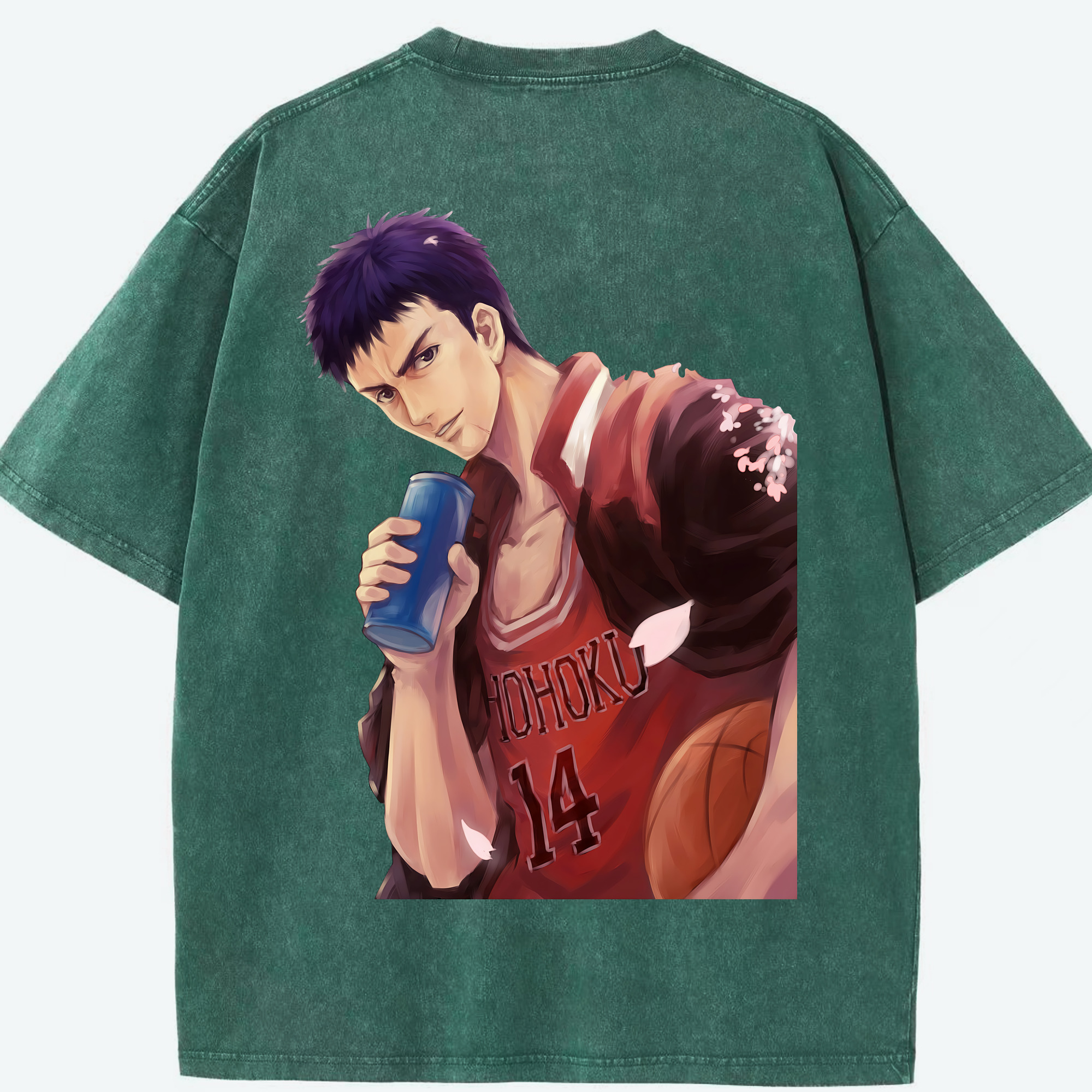 （画像用） SLAM DUNK／スラムダンク 綿100% ヴィンテージ風 半袖Tシャツ（背面プリント）